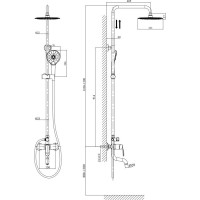 Душевая система D&K Venice Rialto DA1063701B14, хром