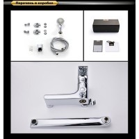 Смеситель D&K Hertz Rhein DA1293301, для ванны и душа, с душевым гарнитуром, хром