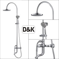 Душевая система D&K Rhein.Ambrosius DA1340006SET, со смесителем для раковины, с изливом, цвет хром