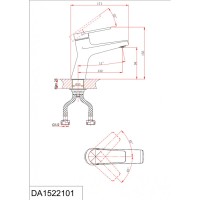 Смеситель D&K Bayern.Furth DA1522108 для раковины, белый матовый