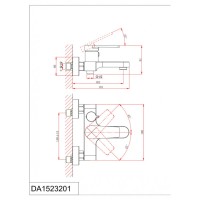 Смеситель D&K Bayern.Furth DA1523205 для ванны и душа, с душевым гарнитуром, черный