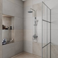 Душевая система D&K Bayern.Furth DA1523701B18, с изливом, цвет хром