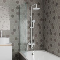 Душевая система D&K Bayern.Furth DA1523708B18, с изливом, белый матовый