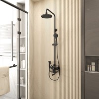 Душевая система D&K Bayern.Furth DA1524705B18, с гигиеническим душем, с изливом, цвет черный матовый