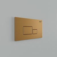 Клавиша смыва D&K Quadro DB1519003, цвет золото матовое