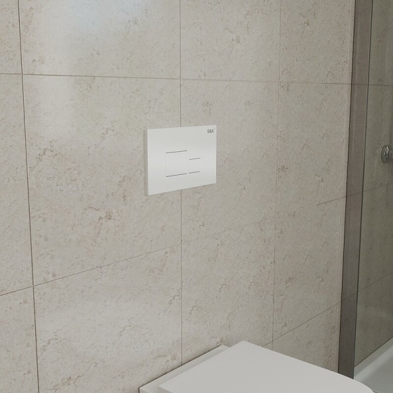 Клавиша смыва D&K Quadro DB1519016, цвет белый