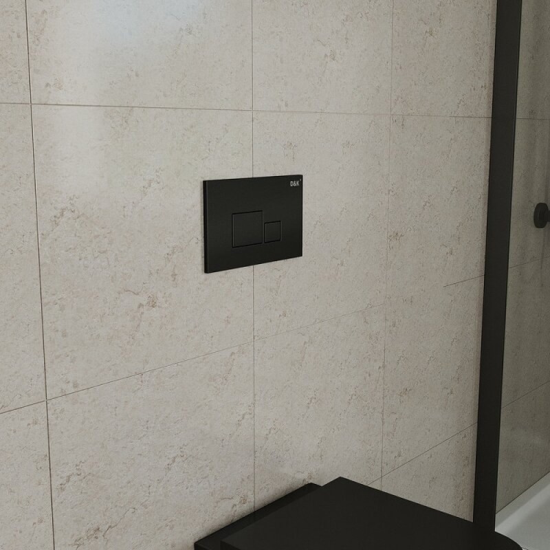 Клавиша смыва D&K Quadro DB1519025, цвет черный