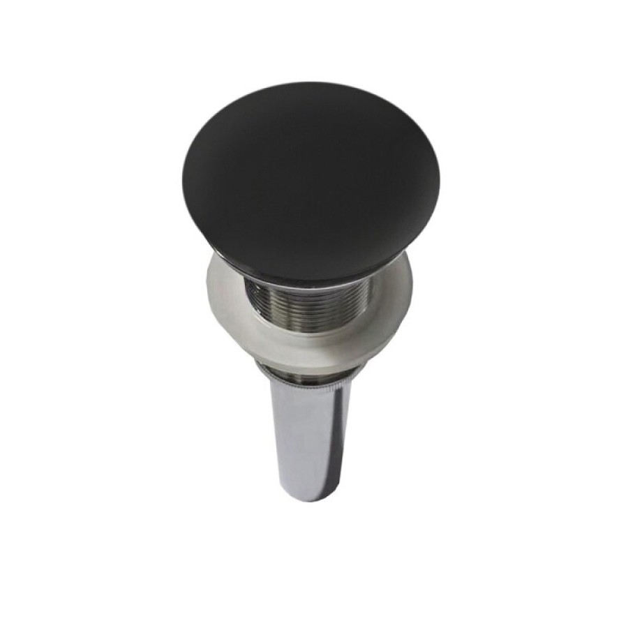 Донный клапан Vincea Solid Surface DBS-616MB, клик-клак, без перелива, цвет черный матовый