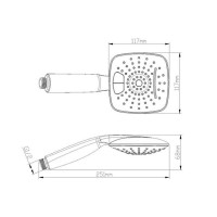 Ручная лейка D&K DC1000001 DC1101501, хром