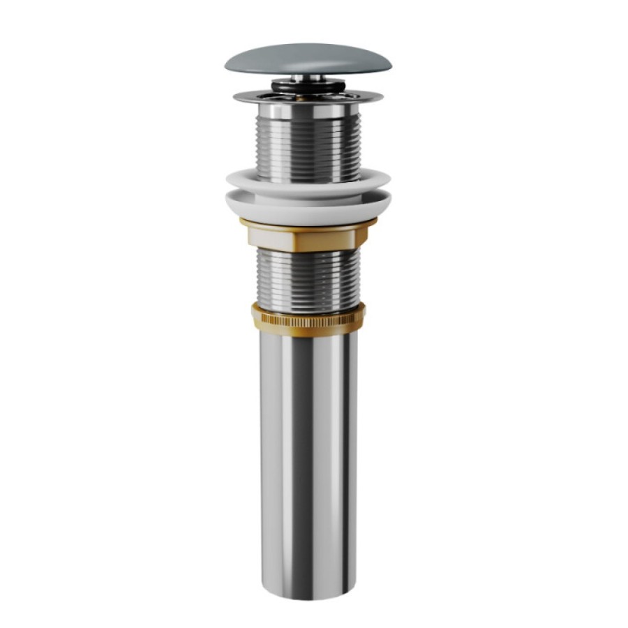 Донный клапан D&K DC9006, для раковины, клик-клак, без перелива, цвет графит