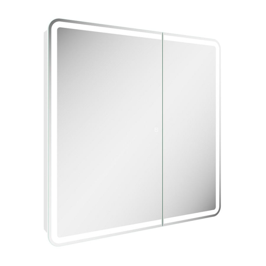 Зеркальный шкаф Sancos Diva DIV800, 80 см, с LED подсветкой, выключатель сенсорный, белый