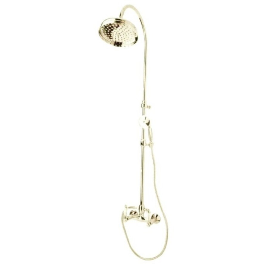 Душевая система Cezares DIAMOND-CD-03/24-Sw, золото, ручки Swarovski