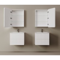 Зеркальный шкаф Sancos Diva DIV600, 60 см, с LED подсветкой, выключатель сенсорный, белый