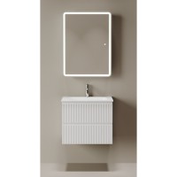 Зеркальный шкаф Sancos Diva DIV600, 60 см, с LED подсветкой, выключатель сенсорный, белый