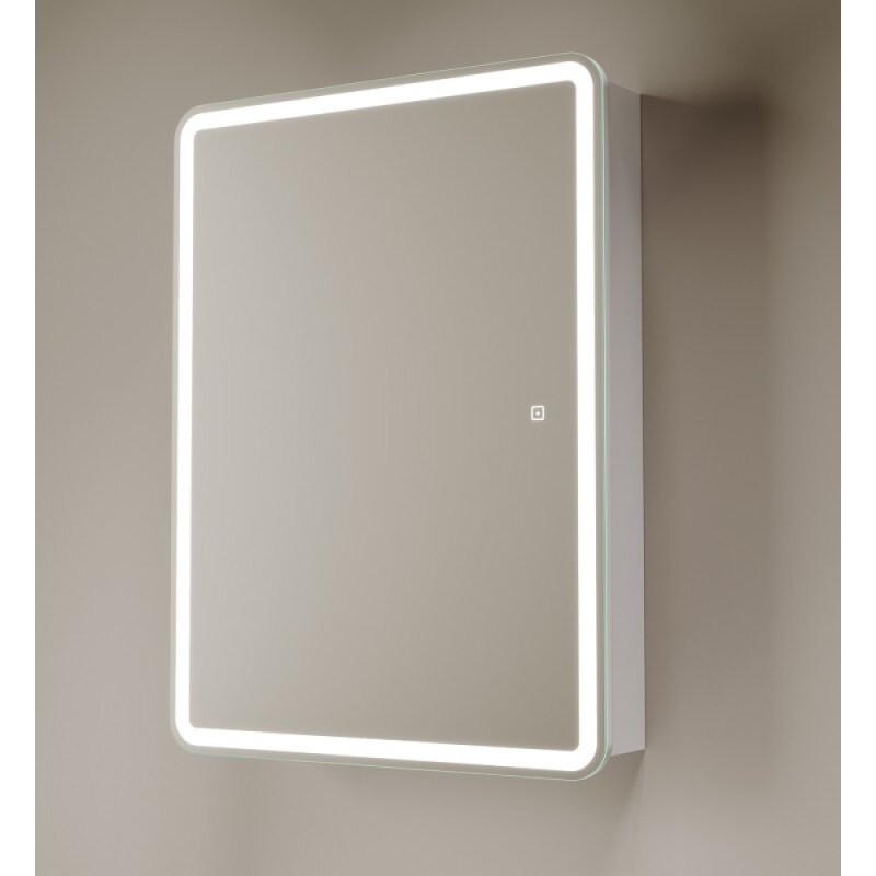 Зеркальный шкаф Sancos Diva DIV600, 60 см, с LED подсветкой, выключатель сенсорный, белый