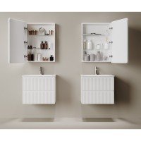 Зеркальный шкаф Sancos Diva DIV600, 60 см, с LED подсветкой, выключатель сенсорный, белый