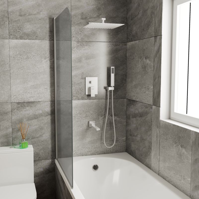 Душевой комплект D&K Bayern.Liszt DA1515608A04 С ВНУТРЕННЕЙ ЧАСТЬЮ, белый матовый