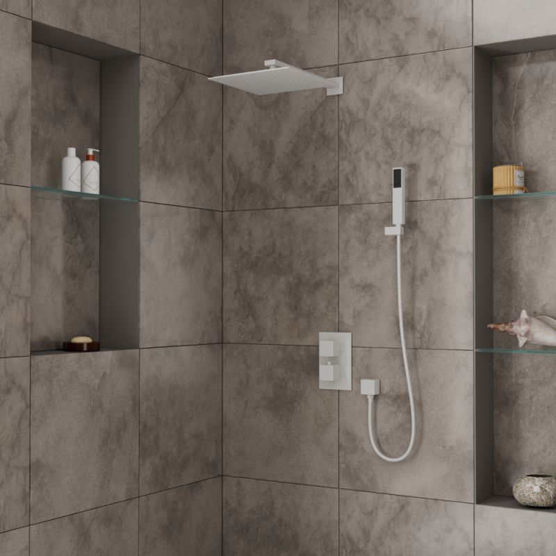 Душевая система D&K Bayern Liszt DA2515708A04 с термостатом Белый матовый