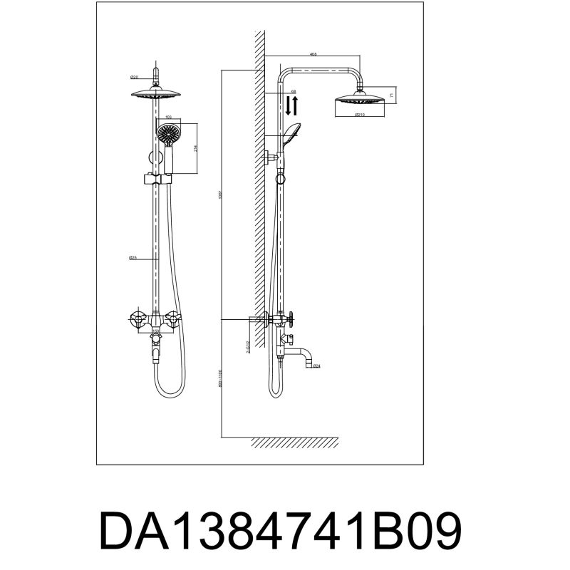 Душевая стойка D&K Goethe Hessen Goethe DA1384741E09