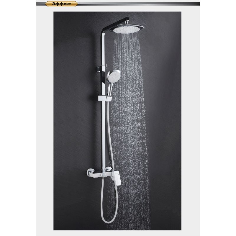 Душевая стойка D&K Berlin Steinbeis DA1433716A02 белый  хром