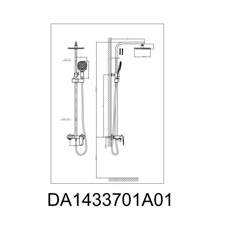 Душевая стойка D&K Berlin Freie DA1433701A01 хром