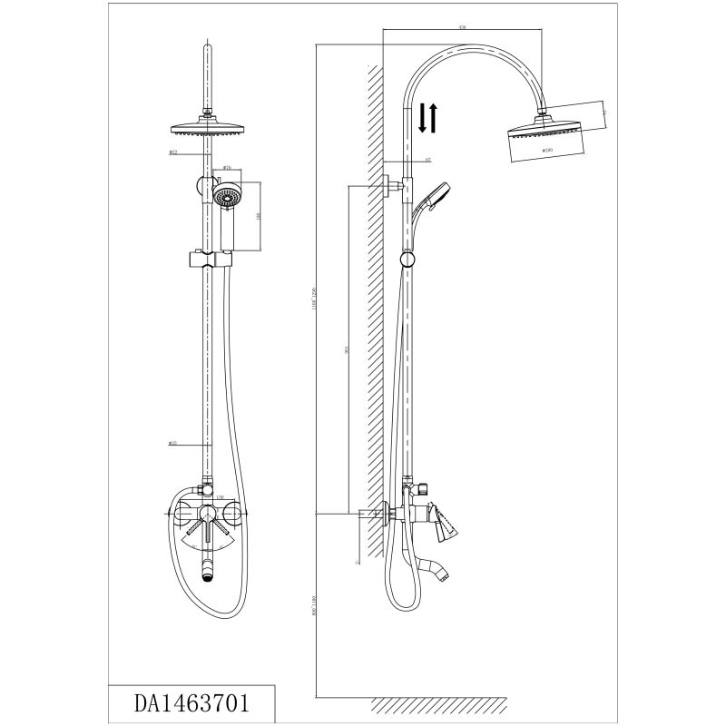Душевая стойка D&K Schiller DA1463701C09