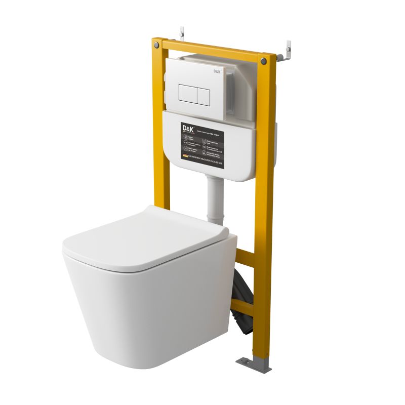 Инсталляция D&K DI8050127 для унитаза без клавиши смыва
