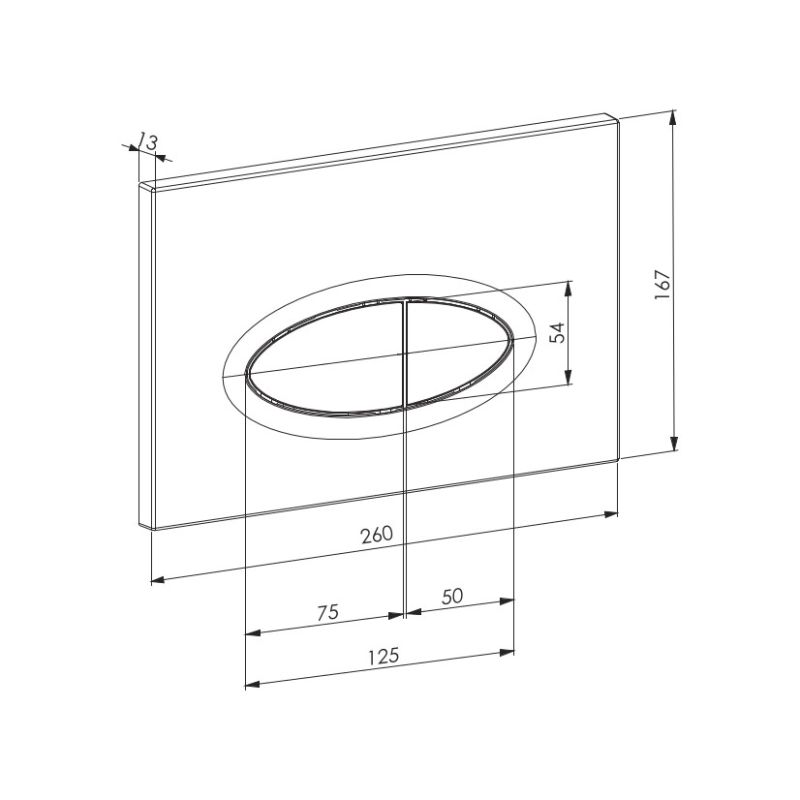 Клавиша смыва D&K Rhein Marx DB1399025 Черная матовая