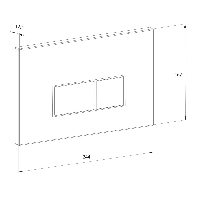 Клавиша смыва D&K Rhein DB1499016 Белая