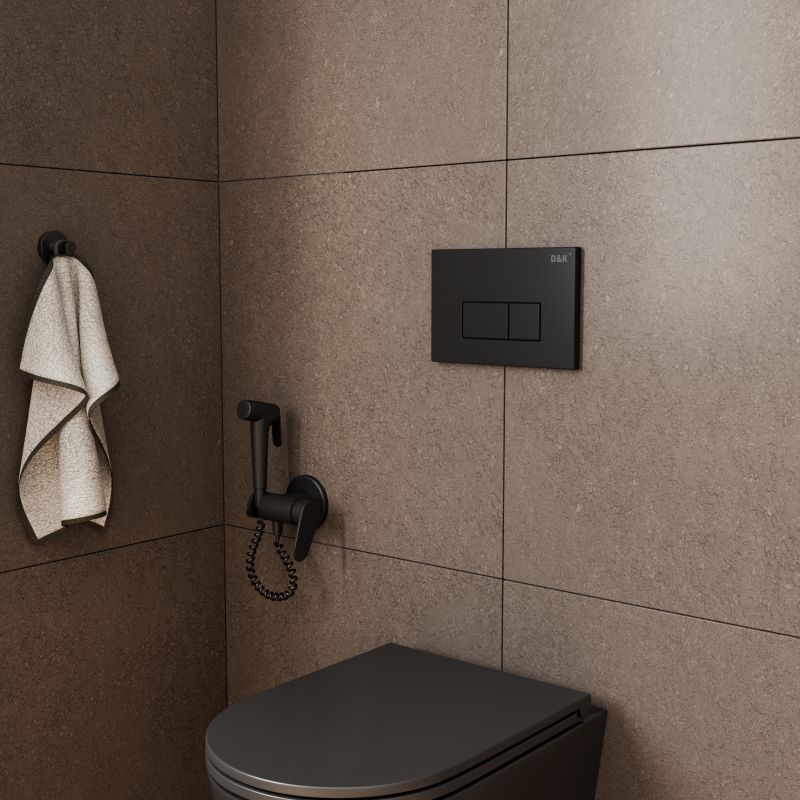 Клавиша смыва D&K Rhein DB1499025 Черная