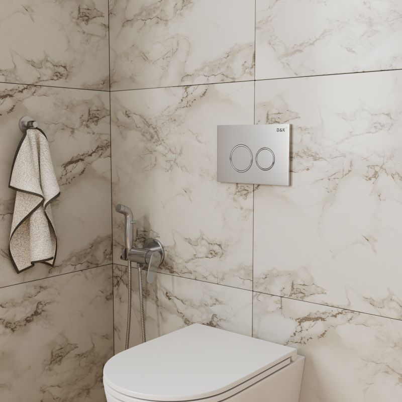 Клавиша смыва D&K Bayern DB1529002 Хром матовый