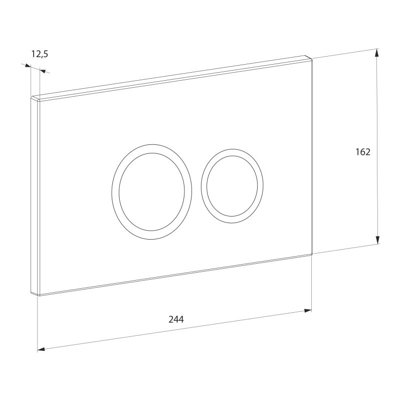 Клавиша смыва D&K Bayern DB1529002 Хром матовый