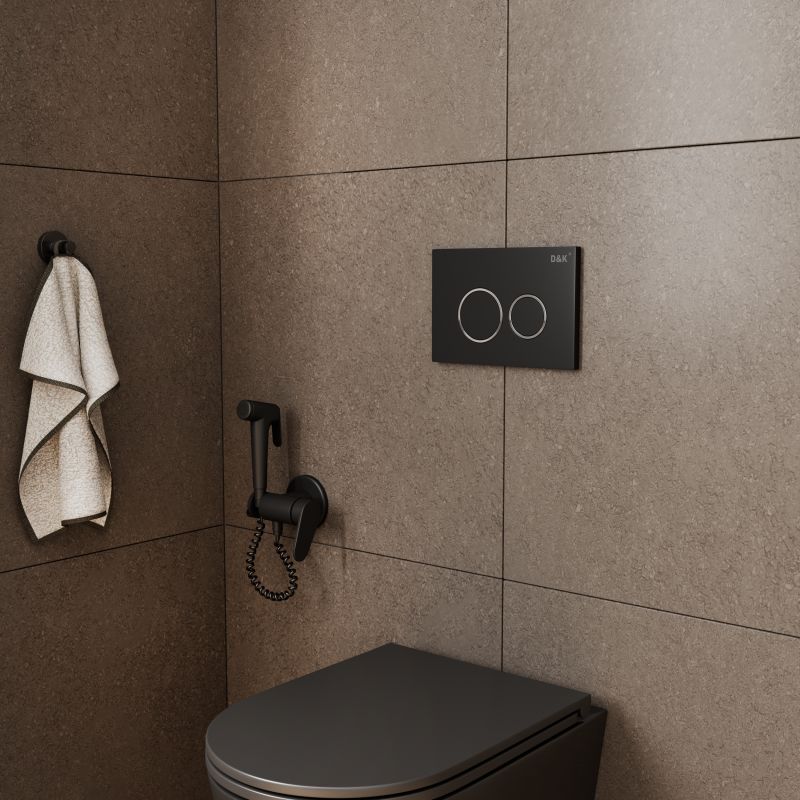 Клавиша смыва D&K Bayern DB1529025 Черная