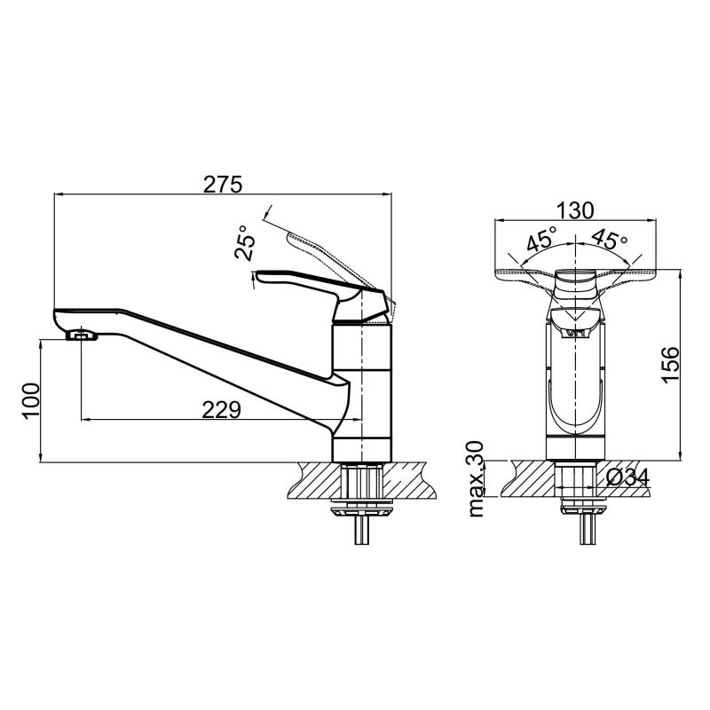 Смеситель для кухни D&K Rialto DA1062301
