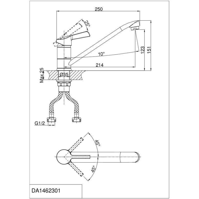 Смеситель для раковины D&K Rhein Schiller DA1462341