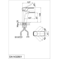 Смеситель для раковины D&K Freie DA1432801