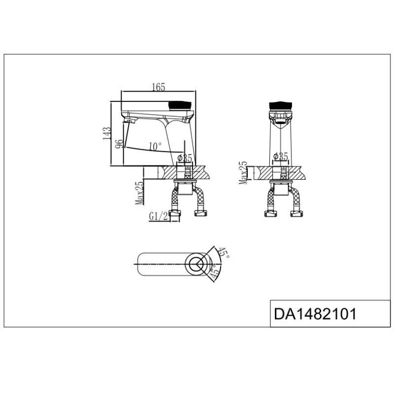 Смеситель для раковины D&K Bayern Alfeld DA1482101