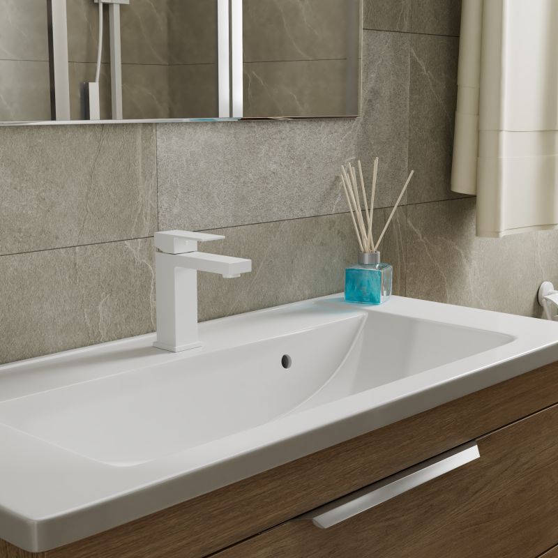 Смеситель D&K Bayern.Liszt DA1512108 матовый белый