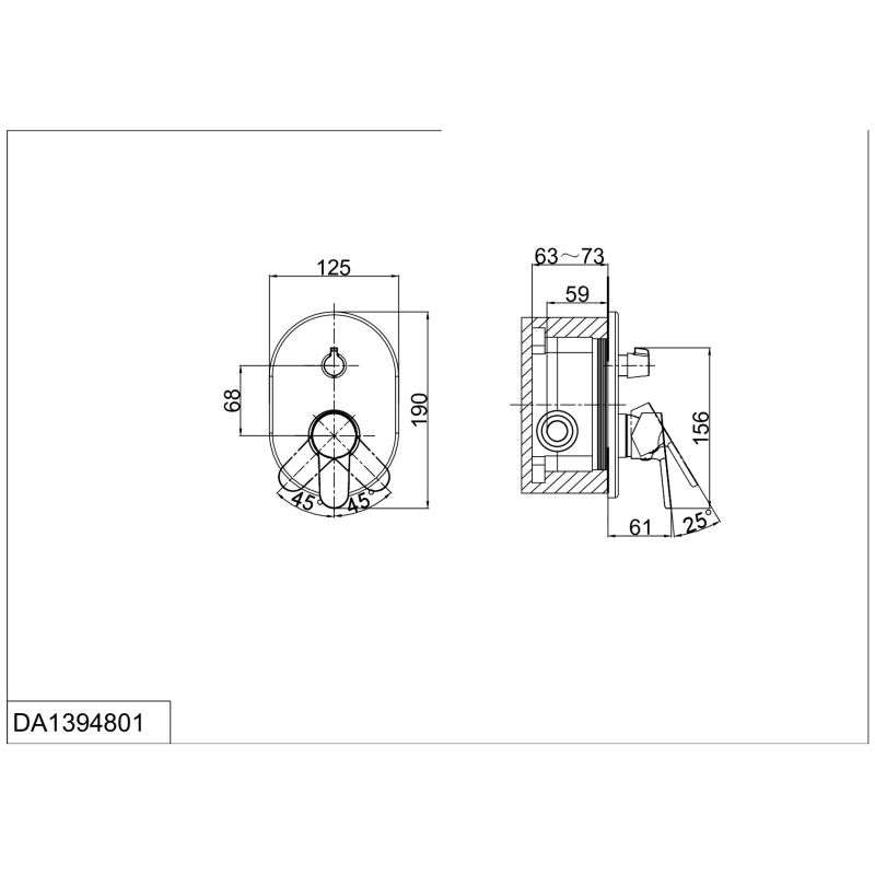 Смеситель для душа встраиваемый DK Rhein Marx DA1394801
