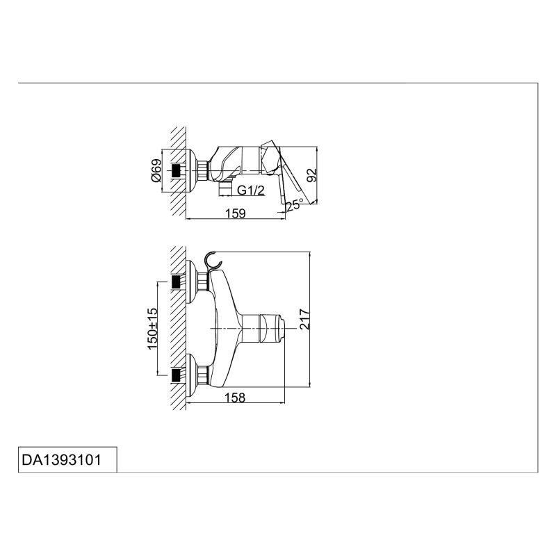 Смеситель для душа DK Rhein Marx DA1393101