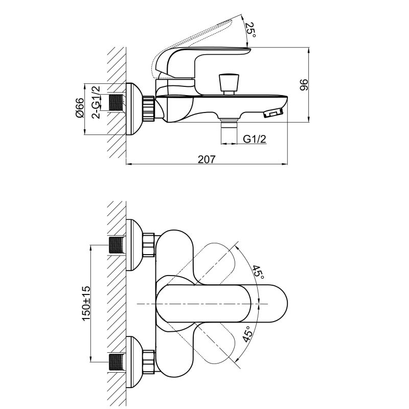 Смеситель для ванны DK Venice Gondola DA1023218