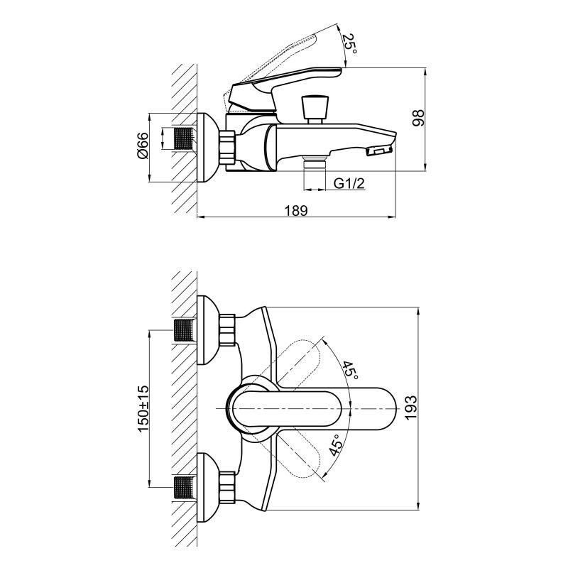 Смеситель для ванны DK Venice Rialto DA1063201