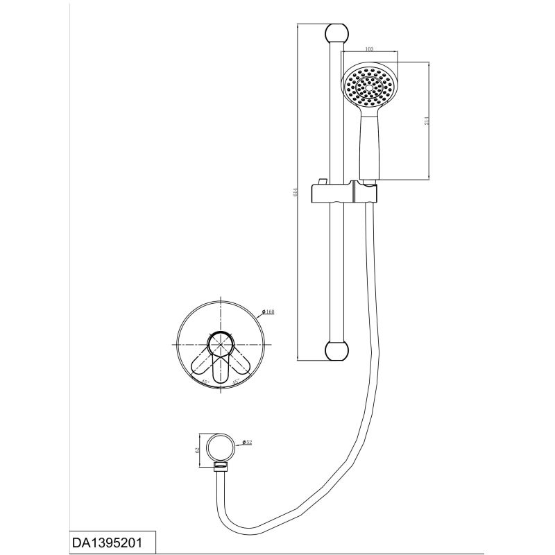 Смеситель для душа встраиваемый DK Rhein Marx DA1395201