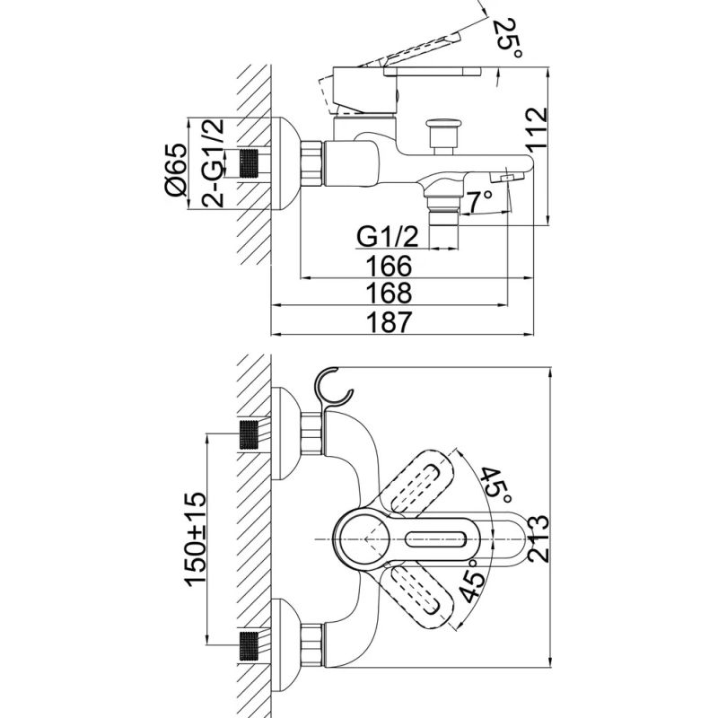 Комплект смесителей D&K Paulinus Rhein DA1350002SET