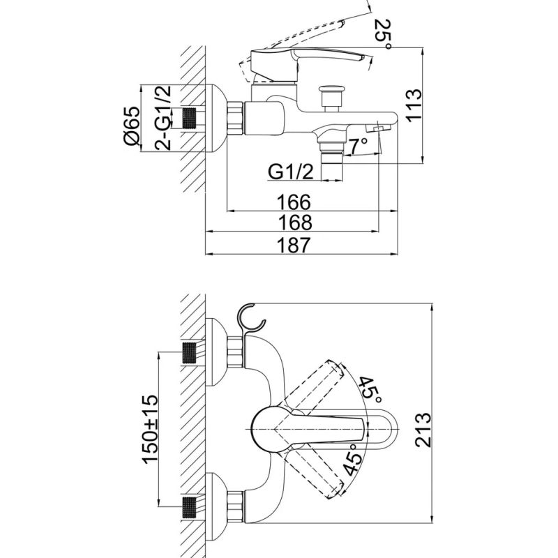 Комплект смесителей D&K Valerius Rhein DA1360002SET