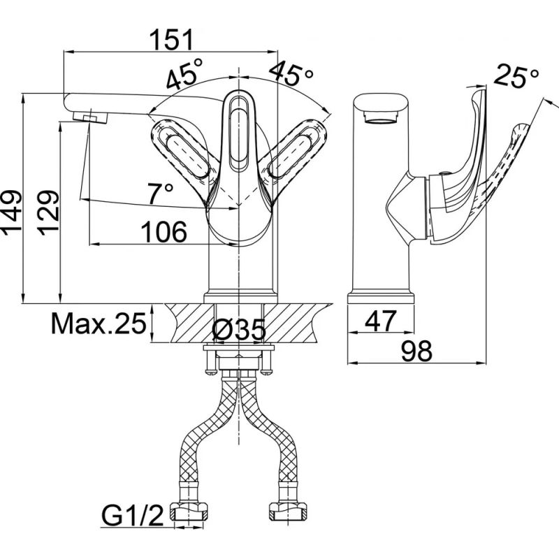 Комплект смесителей D&K Rhein.Ambrosius DA1370001SET