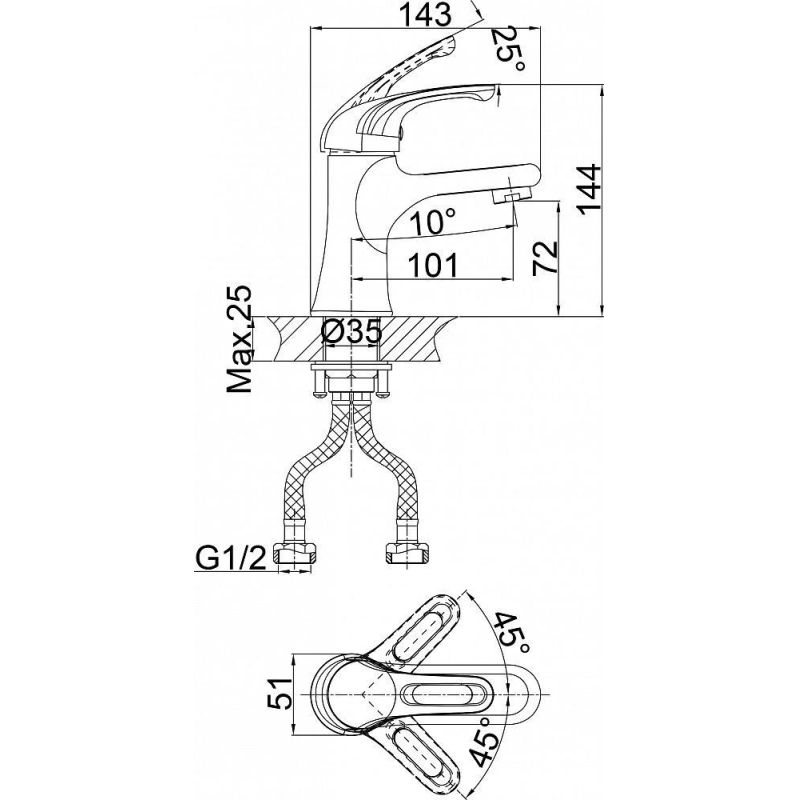 Комплект смесителей D&K Rhein.Eucharius DA1370005SET