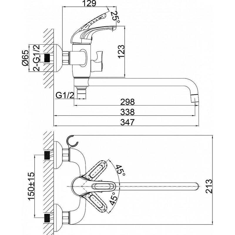 Комплект смесителей D&K Rhein.Eucharius DA1370005SET
