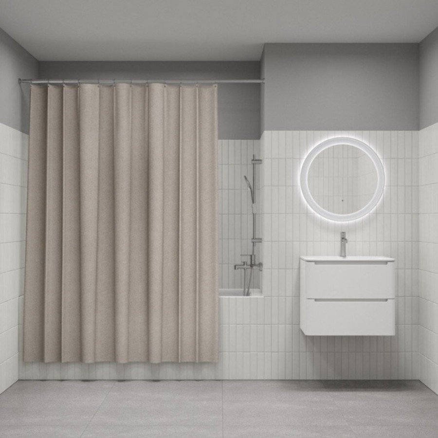 Штора для ванной Iddis Décor DL02P18i11, 180 х 200 см, полиэстер, бежевый