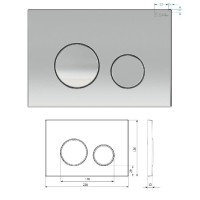 Клавиша смыва Delice Oreol, кнопки круглые, хром, DLR_000003_O